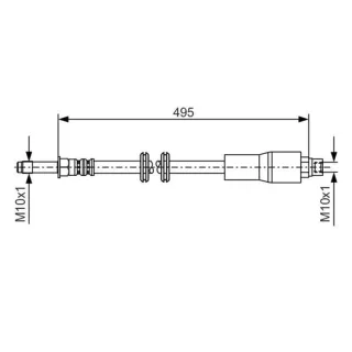 Bosch Bremsschlauch hinten Mercedes Sprinter V-Klasse Vito