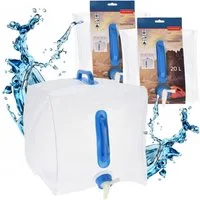 Spetebo Kanister Faltbarer Wasserkanister mit Zapfhahn (Set, 2 St., Wasserbeutel), Tragbarer Wassertank für Camping und Reise