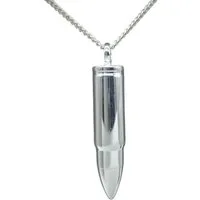 NAHLE Kette mit Anhänger Silber Patrone mit Silber Kette Panzerkette (2-tlg., inkl. Schmuckbox), rhodiniert, anlaufgeschützt, zum aufschrauben