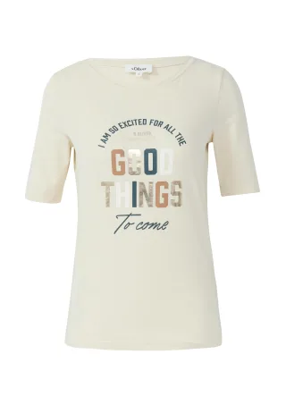 s.Oliver - T-Shirt creme - Gr. - 44