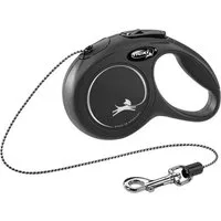 flexi Flexileine FLEXI Rollleine New CLASSIC Seil - 3m, bis 8kg Farbe: Schwarz