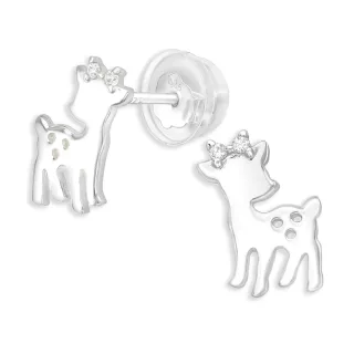 Reh Kinder Ohrringe aus 925 Silber