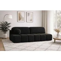 MOEBLO Sofa Fluffy aus Bouclé, Bequemes Sofa mit Schlaffunktion und Stauraum, Stilvollem Bouclé-Bezug, Couch Polstermöbel Sitzmöbel Wohnzimmermöbel 3-Sitzer-Sofa Stoffsofa, mit Relaxfunktion (BxHxT):210x88x104 cm