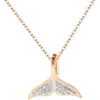 COLLEZIONE ALESSANDRO Kette mit Anhänger Flosse, mit Glassteinen