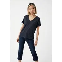 Vero Moda Kurzarmshirt VMBAILEY S/S V-NECK T-SHIRT JRS BTQ GA