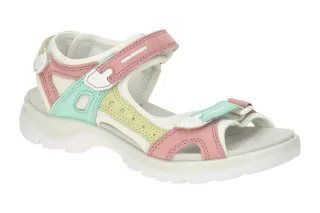 Ecco 069563 Yucatan Sandal Damen Mehrfarbig - old rose/emerald/sunny lime