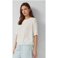 s.Oliver Kurzarmbluse Bluse Shirt-Bluse mit verstellbarem Saum