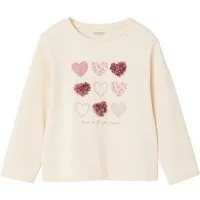 vertbaudet Langarmshirt Mädchen T-Shirt mit Relief-Herz