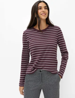 Brax Damen Shirt Style CIRA M blackberry violet, dunkles lila, Gr. 34