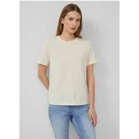 s.Oliver Kurzarmshirt T-Shirt Jersey-T-Shirt im Regular Fit mit Herz-Stickerei