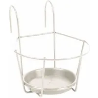 Jardifer Blumenkastenhalter Blumentopfhalter weiß Ø 16 cm zum Einhängen
