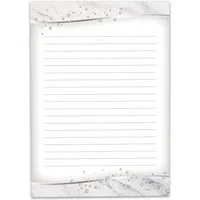LIMONIA Briefpapier Set Briefblock A4 (Umschläge) Notizblock Papier Marmor Motivpapier, A4 Schreibblock mit 25 Blättern, Made in Germany