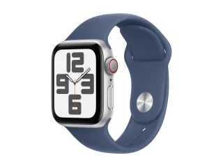 Apple Watch SE (2022) (GPS + Cellular) 40mm silber mit Sportarmband S/M Denim | mxgf3qf/a |