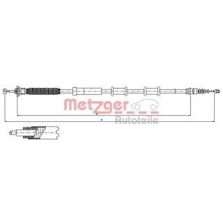 Metzger Handbremsseil hinten rechts Fiat Grande Punto 199