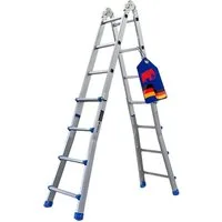 PROREGAL® Vielzweckleiter Sprossen-Mehrzweckleiter APOLLO 3-in-1 Aluminiumleiter 150 kg Traglast, Stabile Mehrzweckleiter Sprossenleiter Vielzweckleiter 150kg Traglast