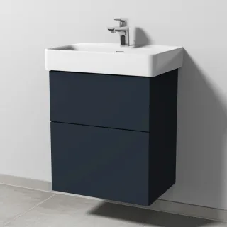Sanipa 3way Waschtischunterbau zu Laufen Pro S Waschtisch mit 2 Auszügen, Marine-Matt SP7851R