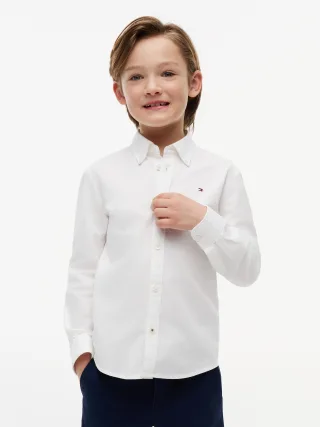 BOYS STRETCH OXFORD SHIRT L/S White - Gr. - 12