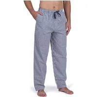 Moonline Schlafhose Herren Webhose Freizeithose Loungewear aus 100% Baumwolle