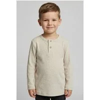 Name It Langarmshirt NMMKAB LS TOP NOOS Im Henley-Stil - mit kurzer Knopfleise, normal geschnitten