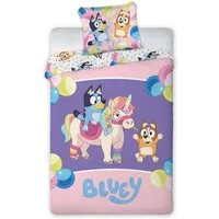 BrandMac Bettwäsche Bluey - Einhorn - Wende-Bettwäsche-Set, 135x200 & 80x80, Baumwolle, 100% Baumwolle