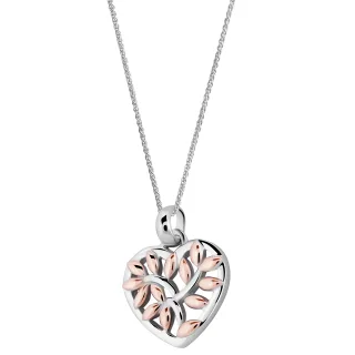 Orphelia 'Afia' Damen-Kette mit Anhänger aus 925er Sterlingsilber, Silber/Rosé, ZH-7474