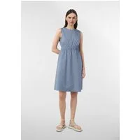 comma Minikleid Kleid Kurzes Popeline-Kleid mit elastischem Taillen-Einsatz