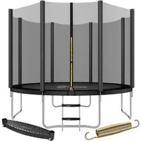Sekey Gartentrampolin Gartentrampolin mit Leiter Kindertrampolin Ø305/366, Gewicht 150kg, Ø 366 cm, Komplett-Set mit Sicherheitsnetz und Leiter, 360° Schutzgitter