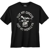 Iron Stitch Print-Shirt Iron Stitch Übergrößen T-Shirt Not my Circus schwarz