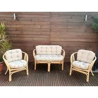 Mayaadi Home Auflagekissen Gartenbankauflage Kissen für Rattangarnitur 6 tlg. Set