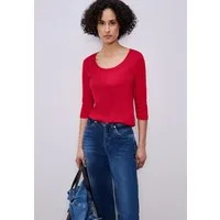 STREET ONE 3/4-Arm-Shirt in Unifarbe