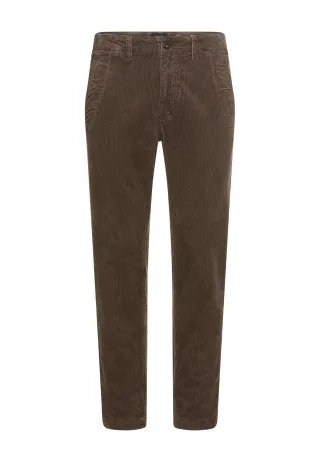 camel active - Regular Fit Chino Hose aus Cord dark brown - Gr. - 34