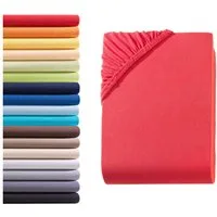 Hometex Premium Textiles Spannbettlaken Jersey Spannbettlaken 100% Baumwolle, Jersey, Gummizug: Rundumgummizug, Premium-Jersey Matratzenhöhe bis 23 cm
