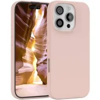 EAZY CASE Handyhülle Premium Silikon Case für Apple iPhone 16 Pro 6,3 Zoll, Schutzhülle mit Kameraschutz stoßfest Bumper Case Rose