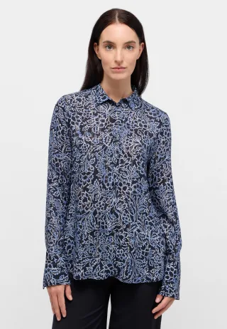 ETERNA - Bluse Viskose Langarm navy - Gr. - 42/Langarm
