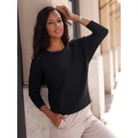 Witt Strickpullover Fledermauspullover 3/4-Arm Querstrick