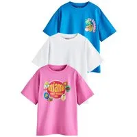 Next T-Shirt Oversized Fit T-Shirts mit Grafik, 3er-Pack (3-tlg)