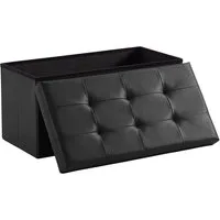 Zedelmaier Sitzbank Sitzbank mit Stauraum, Sitzhocker, Spielzeugtruhe, Fußhocker (ZD76PVC), Aus MDF-Platte und Kunstleder. Faltbar, bis 300 kg,Truhenbank