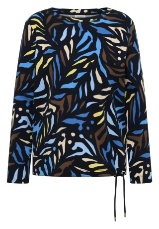 Cecil - Gemustertes Shirt blau - Gr. - XS