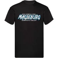 G-graphics T-Shirt Ein Leben lang – MAGDEBURG – kämpfen & siegen (1-tlg) Herren T-Shirt mit einem Motiv für den echten Fan
