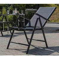 ONDIS24 Gartenstuhl Hochlehner Aluminium Klappsessel Vinoro Deluxe Gartensessel (1 St), UV-beständig