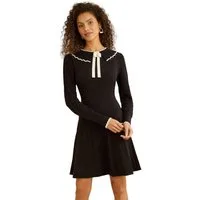 Love & Roses Strickkleid Love & Roses Strickminikleid mit Schleife, Regular (1-tlg)