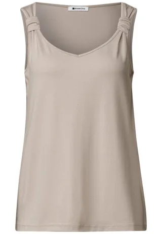 Street One - Top mit Knotendetail beige - Gr. - 38