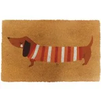 relaxdays Fußmatte Kokos Fußmatte Tiere 60x40 cm, rechteckig, Höhe: 10 mm, C
