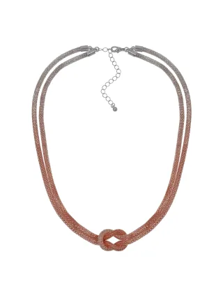 Steuer Modeschmuck Kette Meshkette doppelreihig roségold