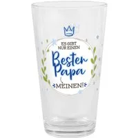 Herz & Heim Glas für den besten Papa - Trinkglas als Geschenk für Papa zum Vatertag, Glas, Marke Leonardo