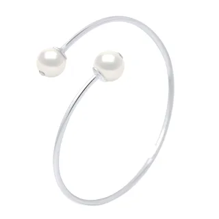 DIADEMA - Armband - Du & Ich - Silber - Echte Süßwasserperlen - Weiß