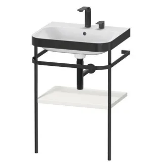 Duravit Happy D.2 Plus c-bonded Set mit Metallkonsole Nordic Weiß Seidenmatt 575x490x850 mm - HP4735 HP4735E3939
