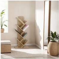 IDIMEX Bücherregal JULES, Design Regal freistehend mit 7 Ablagen Sonoma Eiche