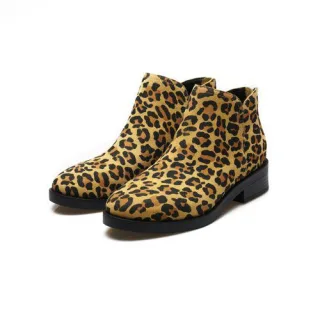 Veloursleder-Stiefeletten mit Leo-Muster für Damen, Damen, size: regular, Sonstige, Rauleder, by Lands' End