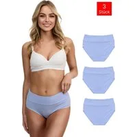 Tazzio Taillenslip 3er-Pack Damen Slip F920 (Packung, 3-St., 3er-Pack) hoher Bund kaschiert, zeichnet sich nicht ab